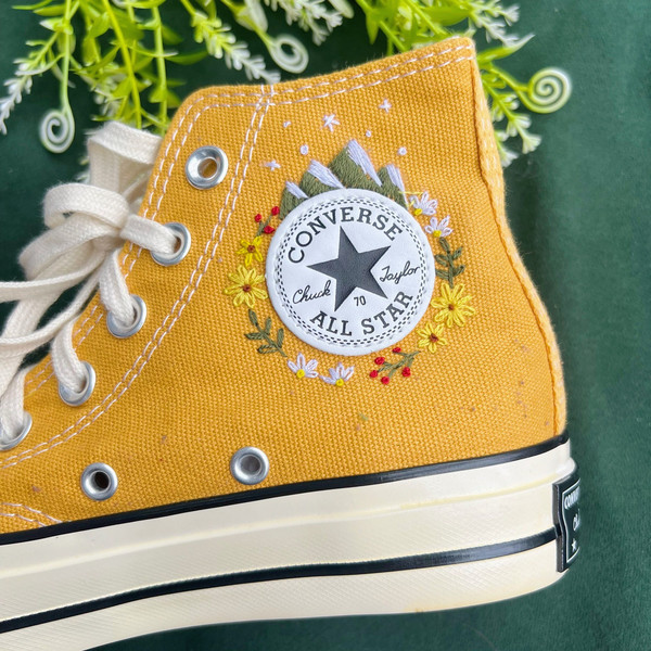 Embroidered ConverseMushroom ConverseEmbroidered Red Mushrooms And Rabbit Butterfly Converse High Tops Chuck Taylor 1970s Mountain Logo - 5.jpg