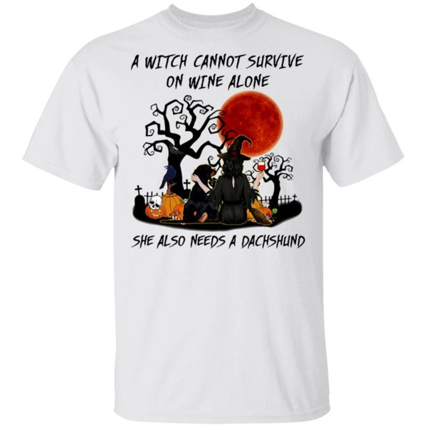A Witch Cannot Survive On Wine Alone She Also Needs A Shih Tzu Halloween T-Shirt.jpg