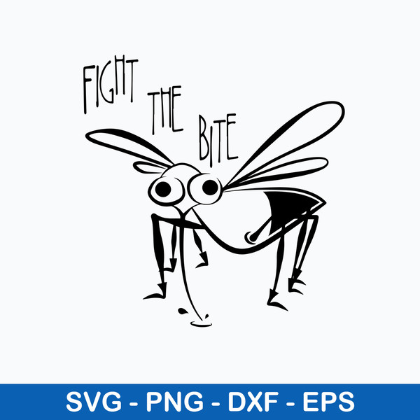Fight the Bite Mosquito SVG Pest Insect Zika Virus Svg, Png Dxf Eps File.jpeg
