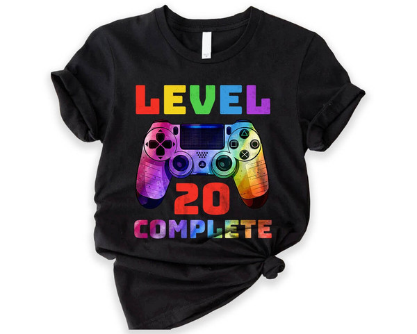 Level 20 Complete Shirt 20th Anniversary Gift For Husband Wife Women Men, Twenty Year Tenth Anniversary Gifts For Him Her.jpg