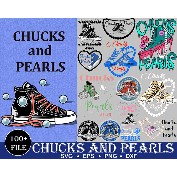 100 Chucks And Pearls Svg, Chucks & Pearls Svg 2021, Chucks Svg files, Pearls Svg, Chucks and Pearls Svg Bundle Silhouette Cricut.jpg