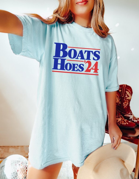 Comfort Colors Shirt, Boats Hoes 24 Shirt, Boats and Hoes Shirt, Summer Shirt, Boat Shirt, Boating Shirt, River Shirt, Lake Shirt, Funny Tee - 7.jpg