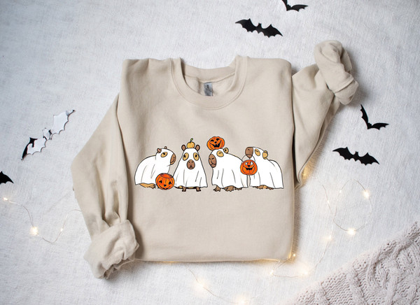Capybara Sweatshirt, Capybara Clothing, Halloween Sweatshirt, Funny Capybara Sweatshirt, Halloween Capybara Shirt, Halloween Costume - 1.jpg