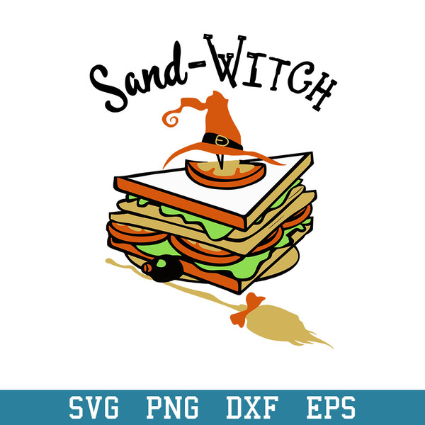 Sand Witch Foodie Halloween Svg, Halloween Svg, Png Dxf Eps Digital File.jpeg