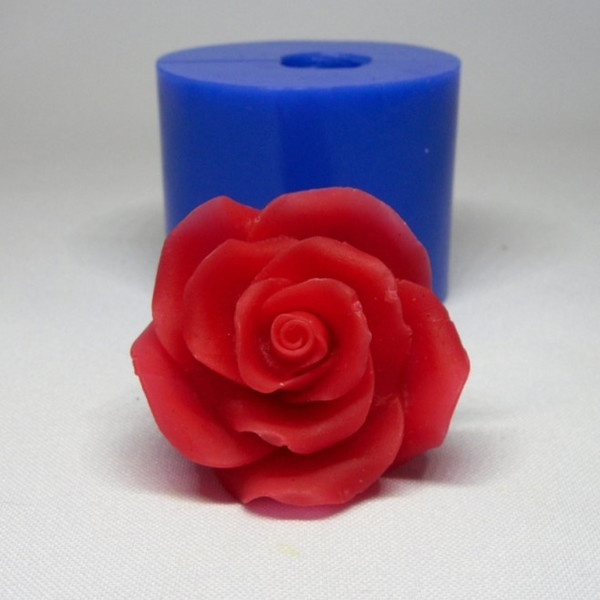 Rose soap and silicone mold