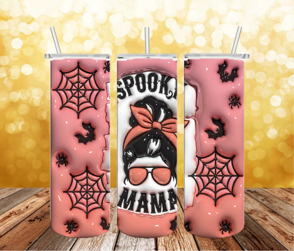 Spooky Mama Tumbler, Spooky Mama Skinny Tumbler - Inspire Uplift