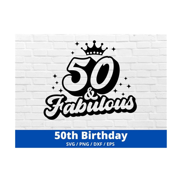 50th Birthday svg, 50th Birthday, Birthday svg, Fifty svg, C - Inspire ...