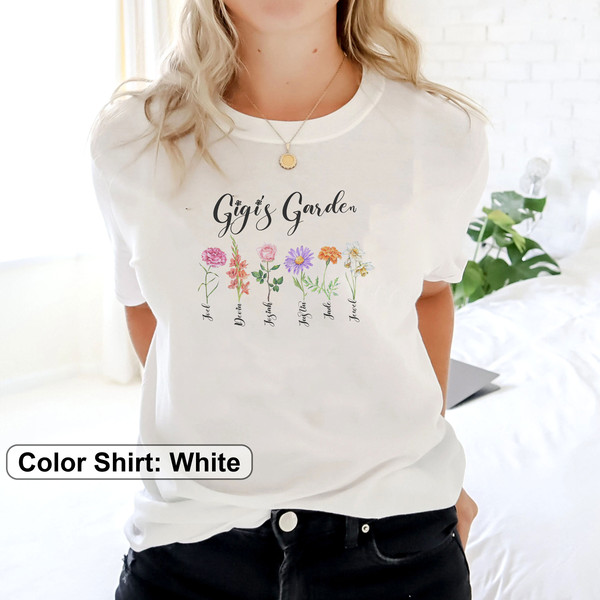 Gigi Garden Shirt, Mothers Day Gift for Gigi, Birth Month Flowers, Personalized Gifts for Grandma, Gigi Gift, Gigi Shirt - 2.jpg