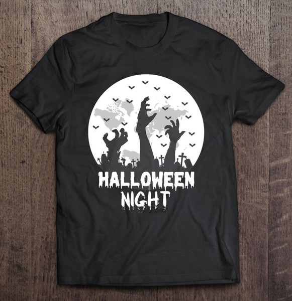 Halloween Night With Halloween Bats Zombie Essential.jpg