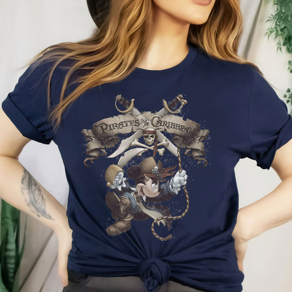 Disney Pirates Shirt, Funny Mickey Mouse Shirt, Vintage Pirates Of The Caribbean, Disneyland Shirt, Pirates Ride Shirt,  Mickey Caribbean - 5.jpg