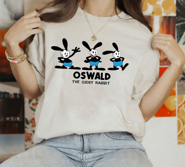 Disney Oswald the Lucky Rabbit vintage Shirt, Disney Oswald Shirt, Disney World Shirt, Magic Kingdom Shirt, Family Matching tee - 1.jpg