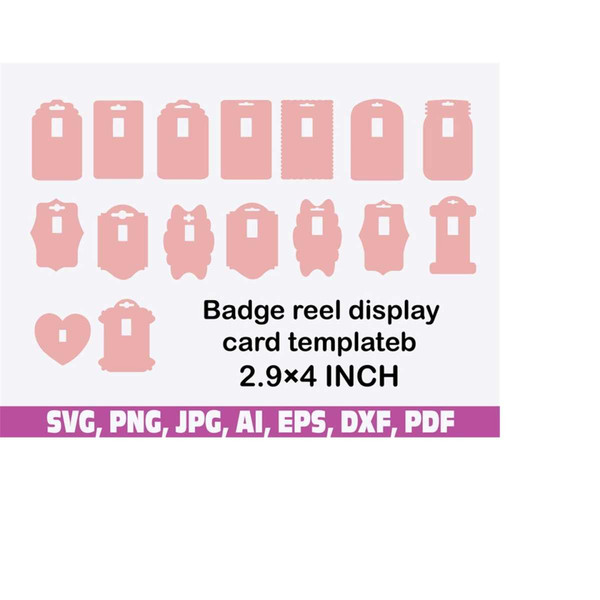 Badge Reel Display Card template, Badge Reel Display Card te