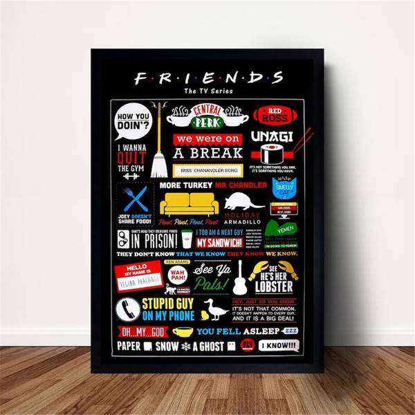 Friends TV Series Apartment Poster Canvas Wall Art Home Deco