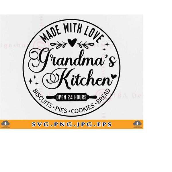 Grandma's Kitchen Sign, Gift for Grandma, Kitchen Signs