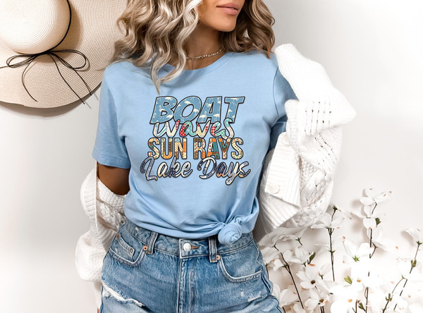 Boat Waves Sun Rays Lake Days Shirt, Lake Life Shirt, Boat Shirt,Cute Boat Shirt, Cute Lake Days T Shirt for Mom, Summer Life Shirt, Lake - 3.jpg