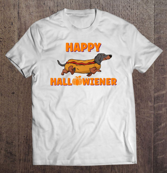Happy Hallowiener Halloween Dachshund In Hot Dog Costume.jpg