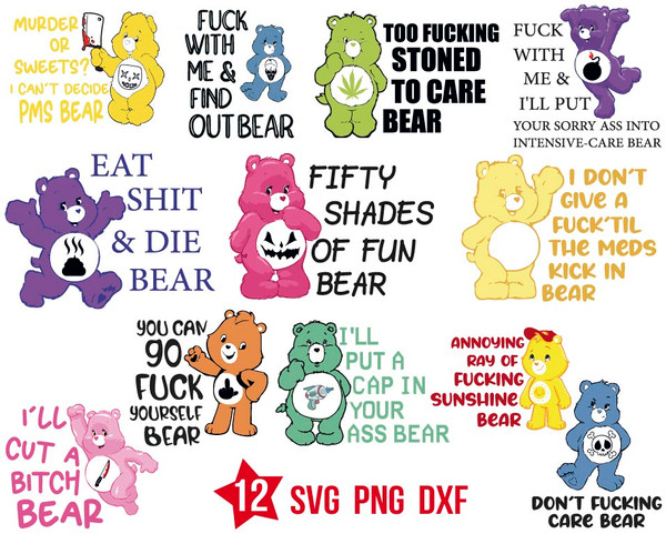 Evil Care Bears Svg Pack.jpg