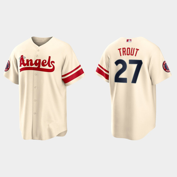 Men's Mike Trout Los Angeles Angels City Connect Replica Cre - Inspire  Uplift