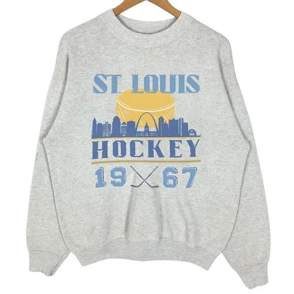 Vintage Style Saint Louis Blues Hockey Sweatshirt NHL St. Lo - Inspire  Uplift