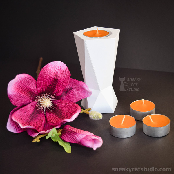 Candlestick-candle-flower-DIY-papercraft-lowe-paper-cut-craft-low-poly-Pepakura-PDF-3D-Pattern-Template-Download-origami-sculpture-model-decor-1.jpg