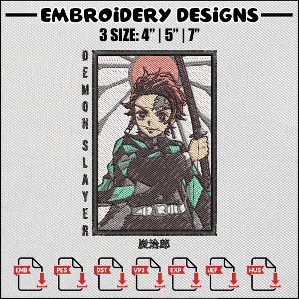 Tanjiro box embroidery design