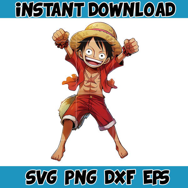 Luffy Clipart, Popular Anime Series, One Piece, Anime Clipart, Anime PNG, Transparant Background (7).jpg