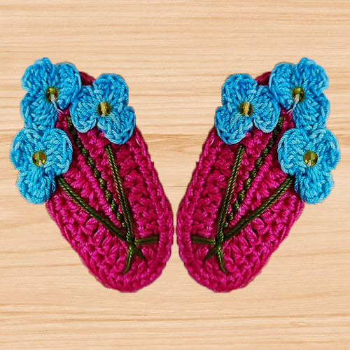 crochet flowers hair clip pattern