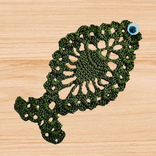 crochet fish coaster pattern