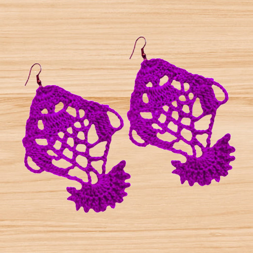crochet fish earrings pattern