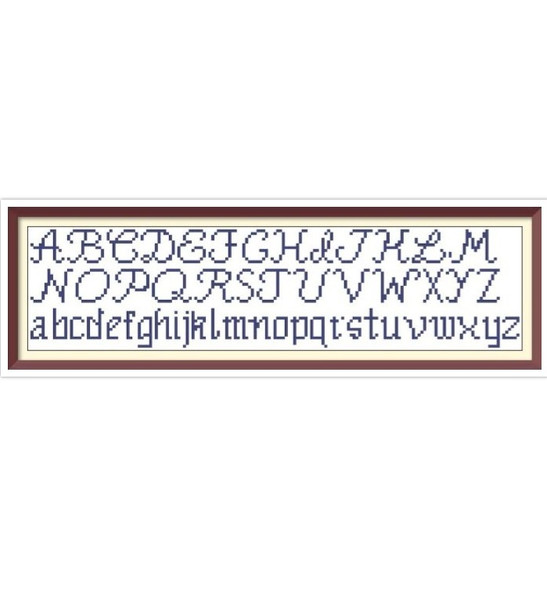 Alphabet - Cross Stitch Pattern -  Antique Sampler - PDF Counted Vintage Pattern - Reproduction of 19th century.jpg
