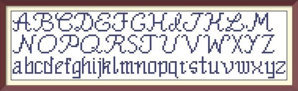 Alphabet - Cross Stitch Pattern -  Antique Sampler - PDF Counted Vintage Pattern - Reproduction of 19th century (2).jpg