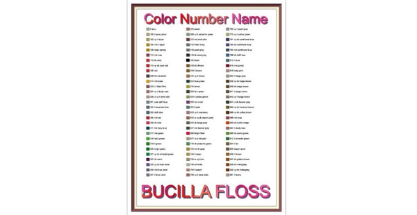 Bucilla Thread List by Color, Number, Name - Cross Stitch Chart - Bucilla Thread Charts - Inventory - Organizing - A4 & Letter - PDF.jpg