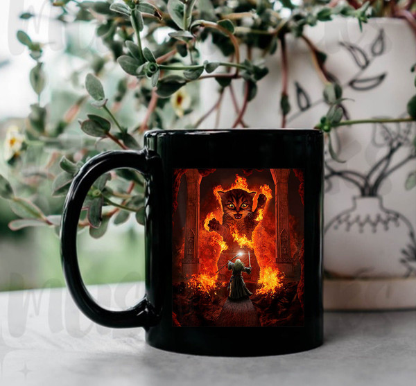 Balrog Cat Cup, Angry Cat Mug, Gifts for Friends, Gifts for Cat Lovers - 2.jpg
