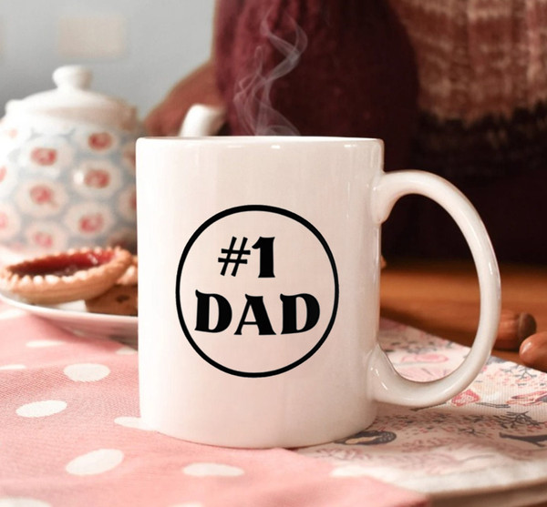 Father's Day Mug Number One Dad Perfect Coffee Mug, Father's Day Mug, Gift Dad - 2.jpg