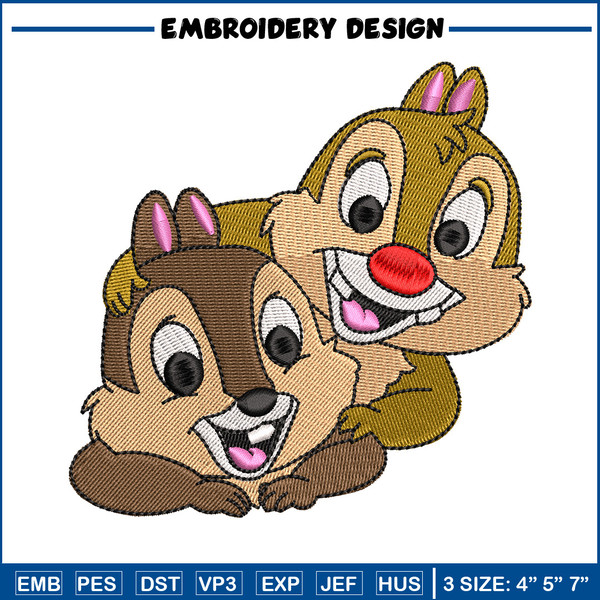 Squirrel cartoon embroidery design, Squirel embroidery, Emb design, Embroidery shirt, Embroidery file, Digital download.jpg