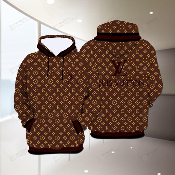 Louis Vuitton Printed Allover Hoodie 3D Effect – The Luxury Shopper