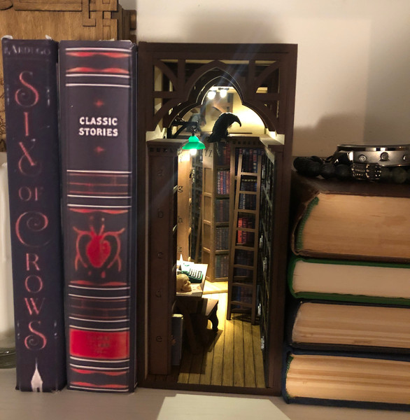 Book nook shelf insert Finished booknook Miniature Closed se