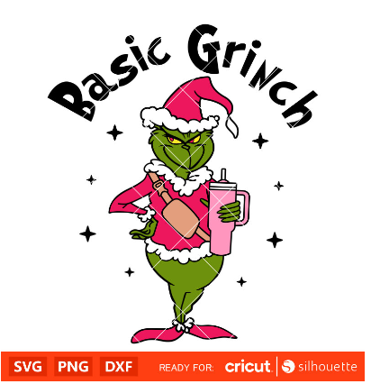 Basic Grinch Stanley Tumbler Inspired Svg Christmas Svg Merr