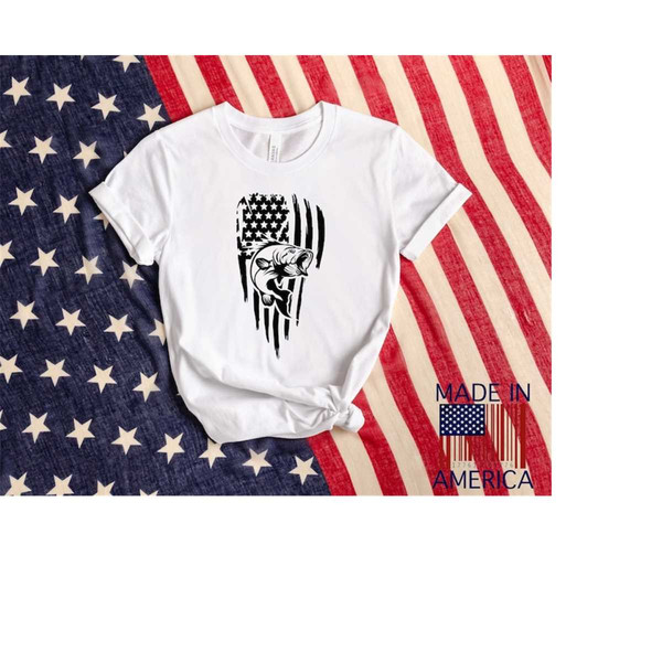 American Flag Fishing, Fishing Shirts, Fisherman T-shirt, Fishing Dad  Shirt, US Flag Sweatshirt