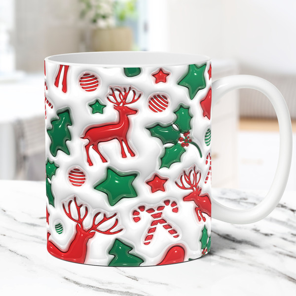 Christmas Tree Insulated Glass Coffee Mug - Inspire Uplift