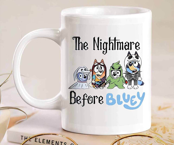 The Nightmare Before Bluey Halloween Mug, Bluey Halloween Mu - Inspire  Uplift
