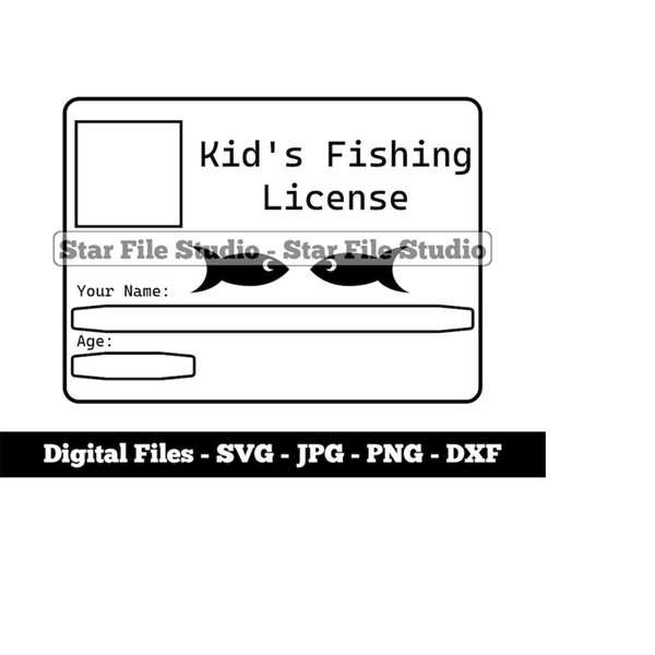JR Fishermans License Template 2 Svg, Kids Fishing License Svg, Fishing  Svg, Fishing Png, Fishing Jpg, Fishing Files, Fi