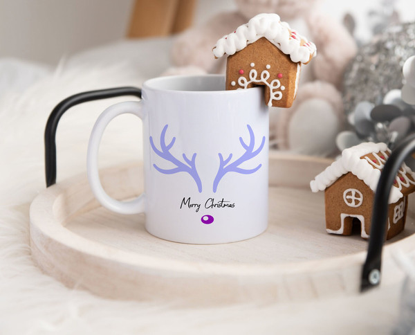 Personalized Christmas Reindeer Mug, Reindeer Gifts, Cute Re - Inspire  Uplift