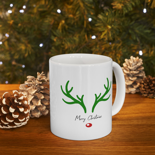 Reindeer Mug for Kids, Hot Cocoa Mug, Christmas Mug - Inspire Uplift