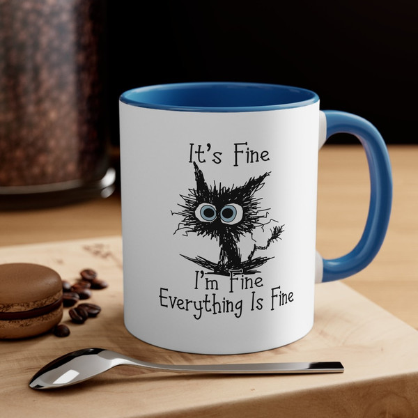 It's Fine I'm Fine Everything is Fine Coffee Mug, Funny, Humor, Cartoon, Gift for Her Him, Present, Birthday, Holiday.jpg