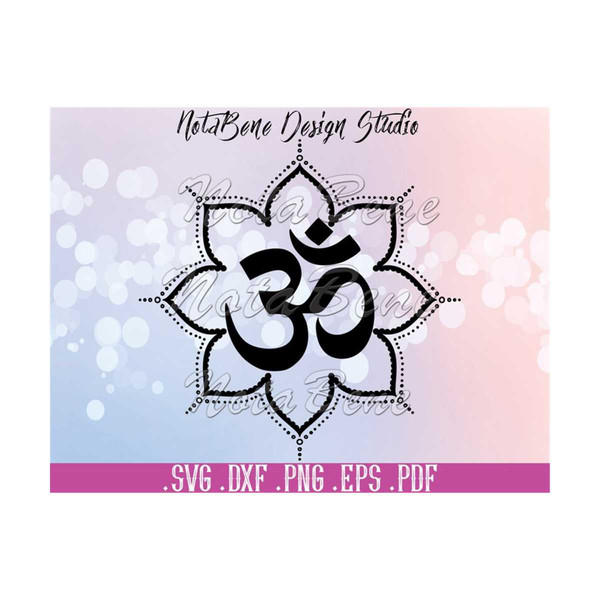 Yoga Meditation Om Symbol SVG Mandala Yoga Aum Om Sign Clipa