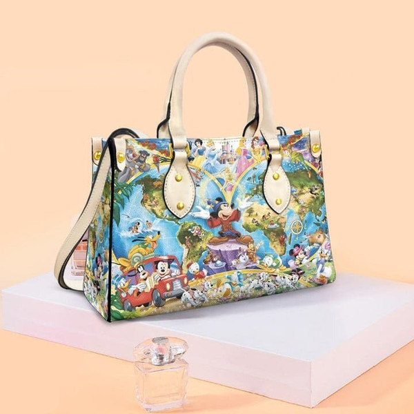 Disney Leather Bag,Disney Lover's Handbag,Disney Bags And Purses,Handmade Bag,Woman Handbag,Custom Leather Bag,Shopping Bag - 2.jpg