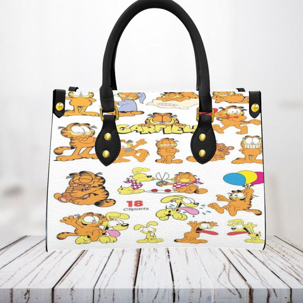 Garfield Leather Bag,Alice in wonderland Lovers HandBag,Garfield Women Bags And Purse,Women Leather Bag,Shopping Bag,Cartoon Fans Handbag - 1.jpg