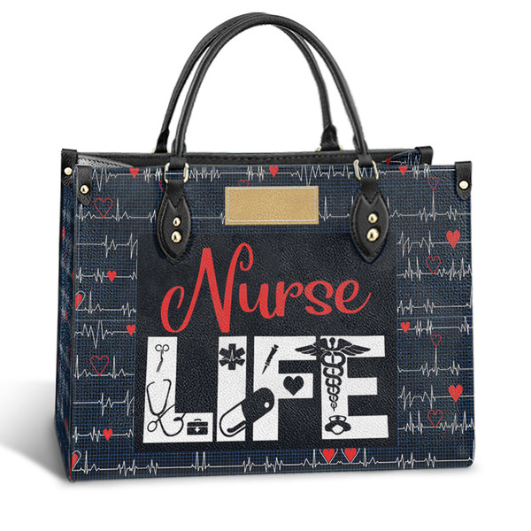 Nurse Life Leather Bag, Nurse Handbag, Custom Leather Bag, Woman Handbag, Custom Leather Bag, Shopping Bag, Handmade Bag - 3.jpg