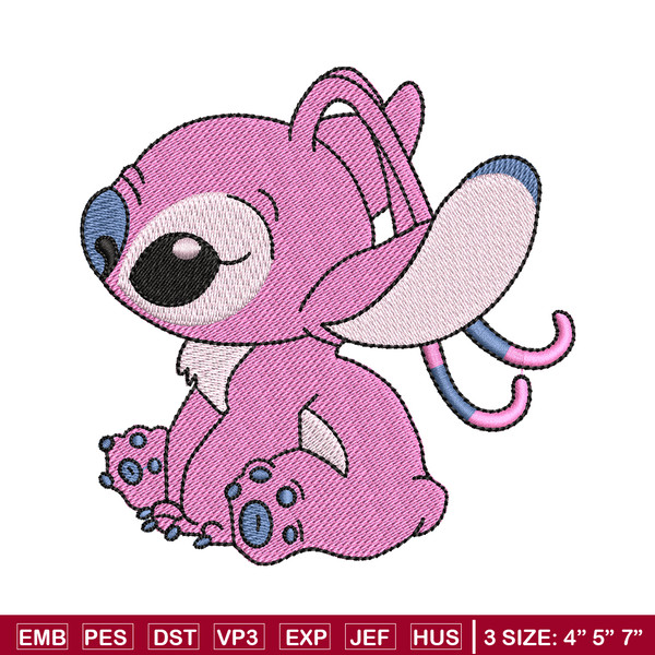 Stitch pink embroidery design, Stitch pink embroidery, cartoon design, Embroidery file, logo shirt, Instant download.jpg